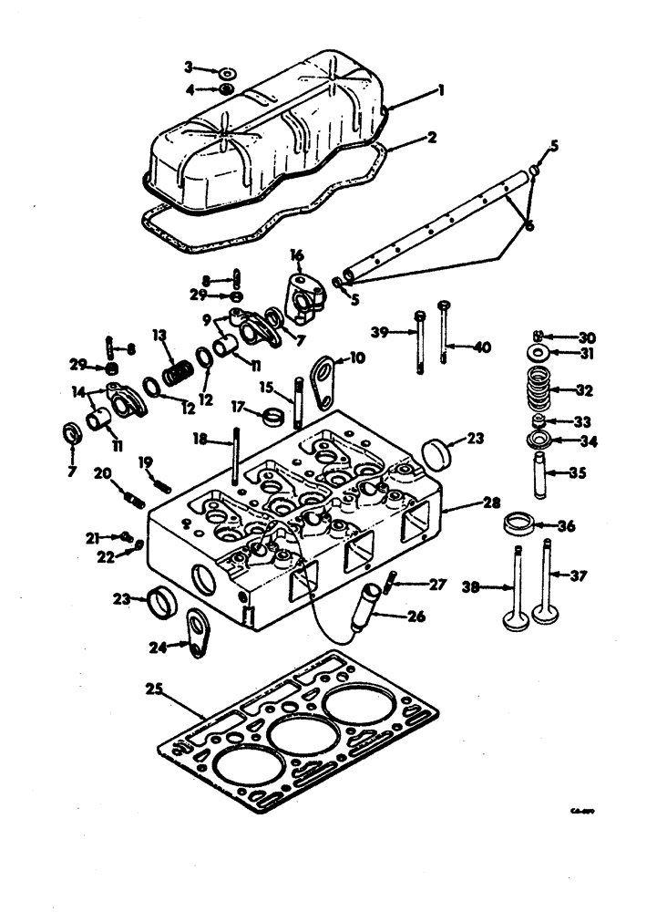 Схема запчастей Case 3400 - (115) - CYLINDER HEAD AND RELATED PARTS (10) - ENGINE