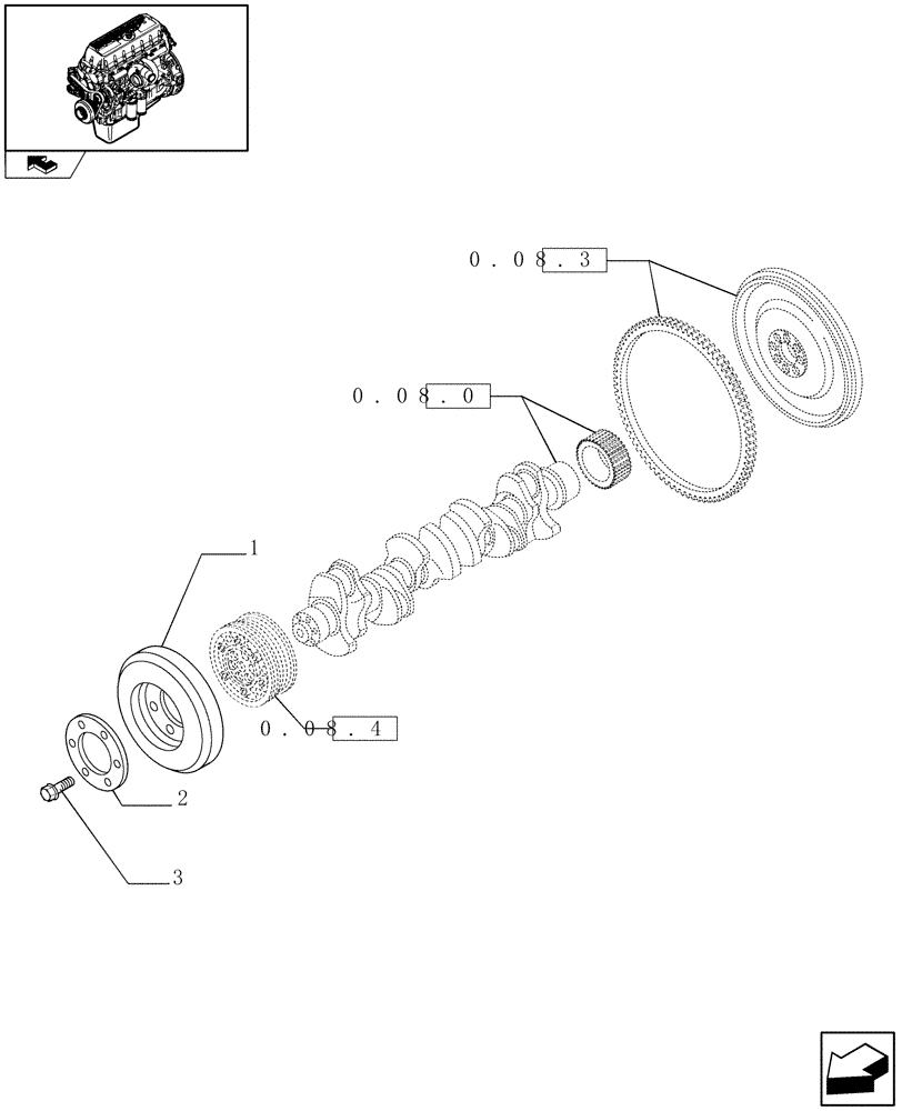 Схема запчастей Case F3AE0684N E907 - (0.08.42) - DAMPER (504149151) 