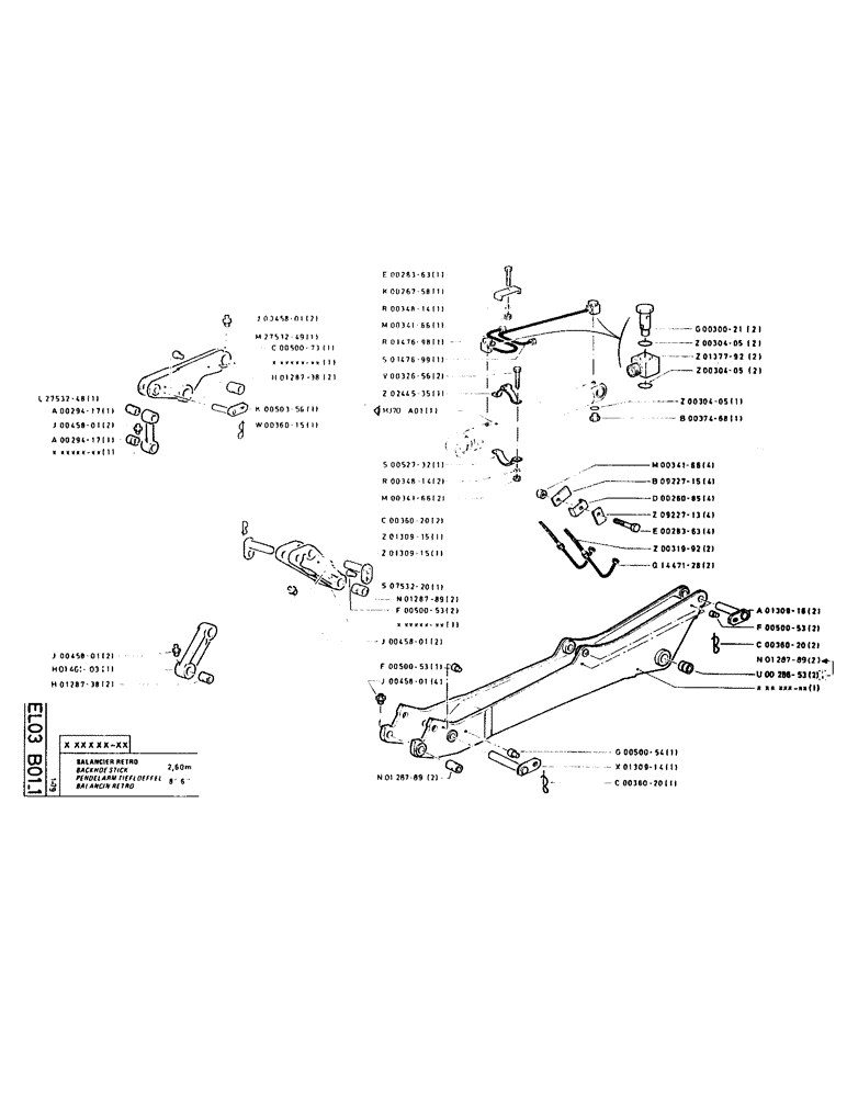 Схема запчастей Case LC80M - (106) - BACKHOE STICK 