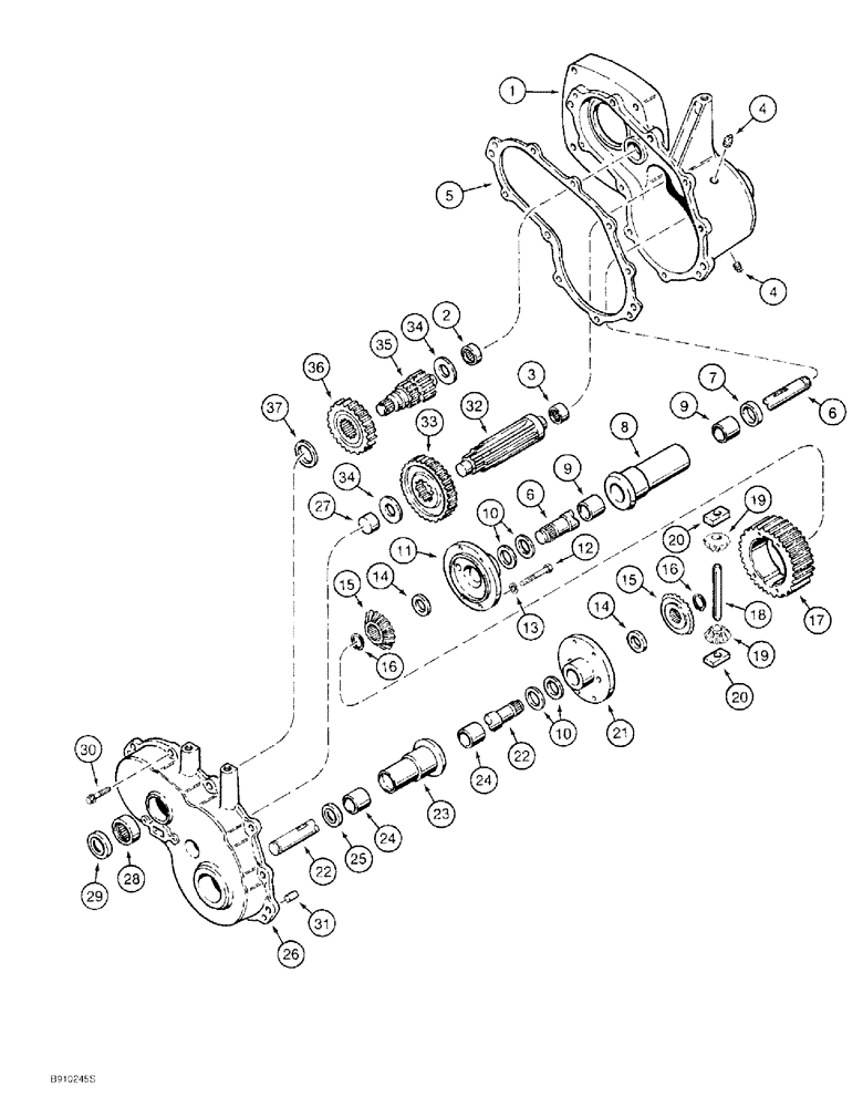 Схема запчастей Case 60 - (06-006) - TRANSAXLE 