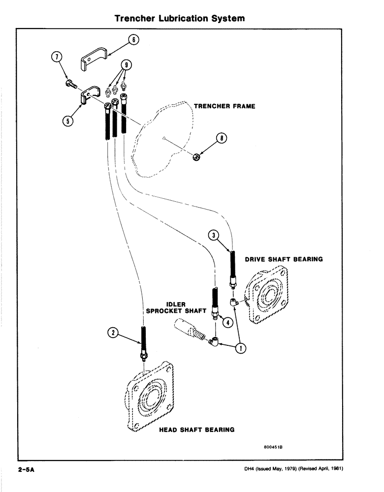 Схема запчастей Case DH4 - (2-05A) - TRENCHER LUBRICATION SYSTEM (89) - TOOLS