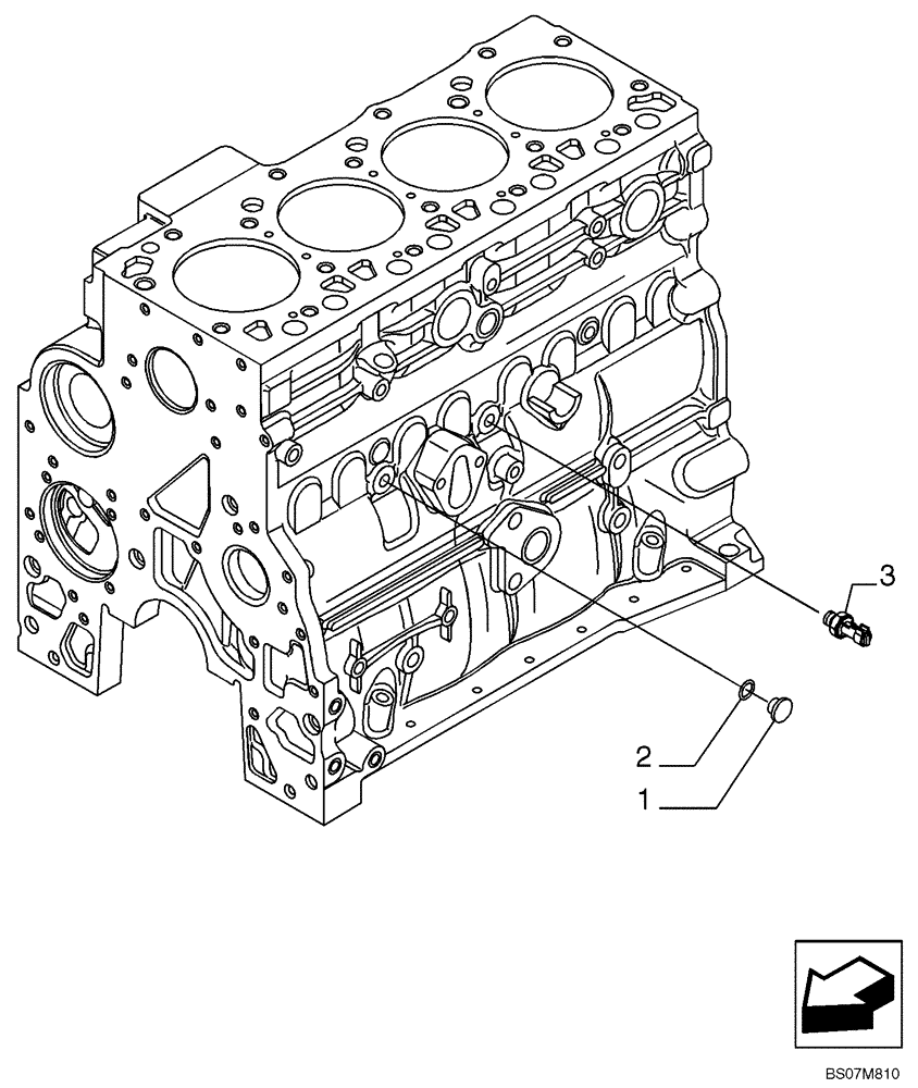 Схема запчастей Case 440CT - (02-24) - MOTOR SENSORS - ENGINE OIL (02) - ENGINE