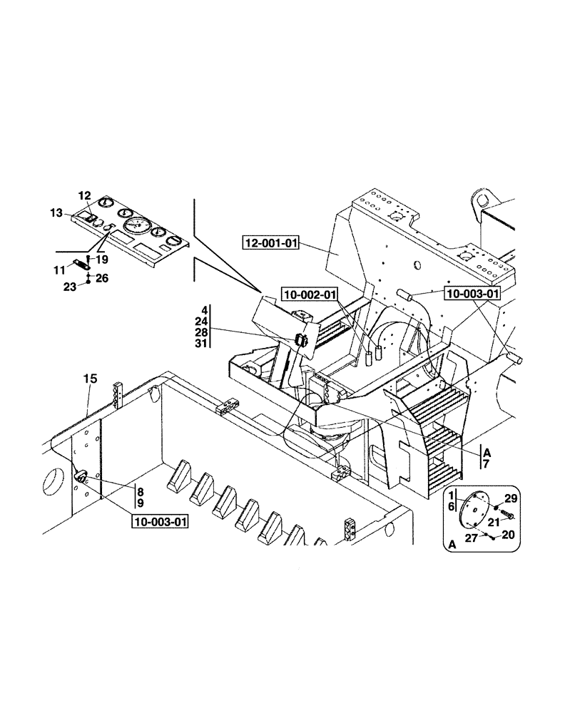 Схема запчастей Case SV212 - (04-007-00[01]) - ELECTRICAL CIRCUIT - DIFFERENTIAL LOCK - IF USED (04) - ELECTRICAL SYSTEMS