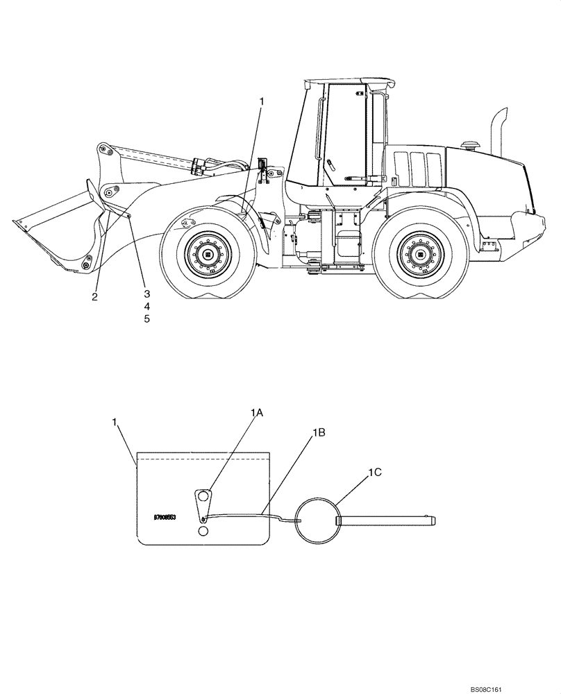 Схема запчастей Case 821E - (09-87) - TRANSPORT OPTION - EUROPE (09) - CHASSIS