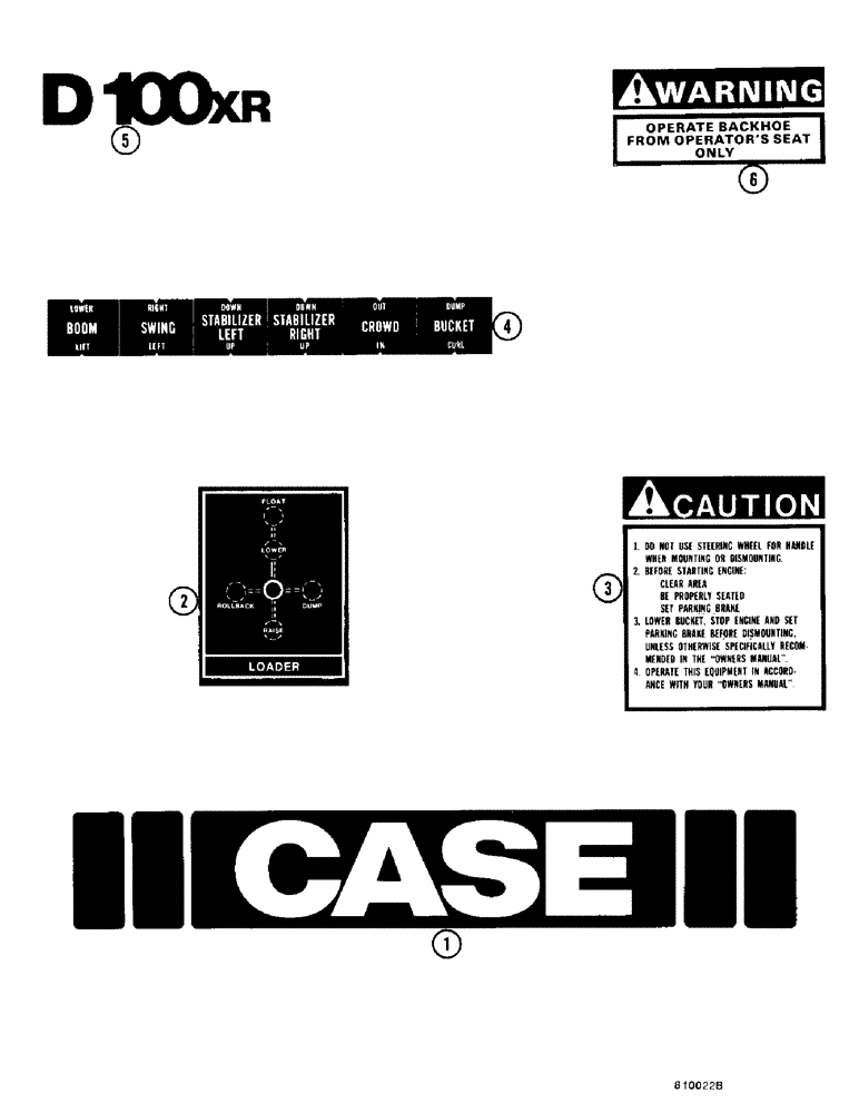 Схема запчастей Case FH4 - (4-04) - DECALS - LOADER & BACKHOE ATTACHMENTS (90) - PLATFORM, CAB, BODYWORK AND DECALS