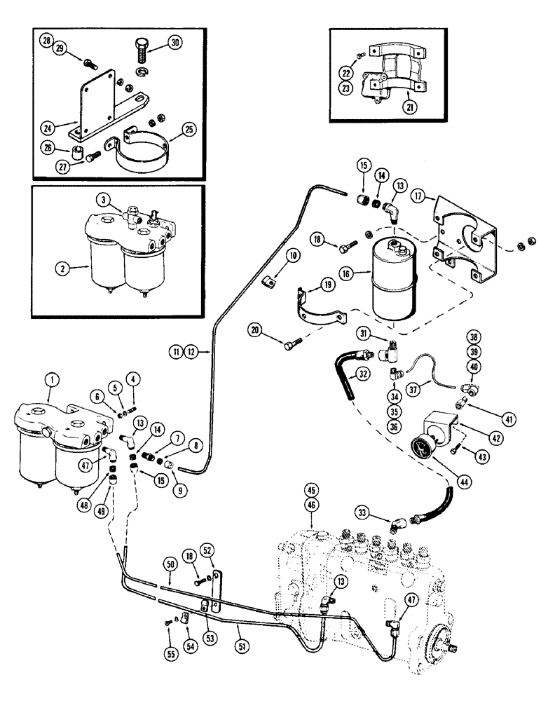 Схема запчастей Case W12 - (026) - FUEL INJECTION FILTER SYSTEM (03) - FUEL SYSTEM