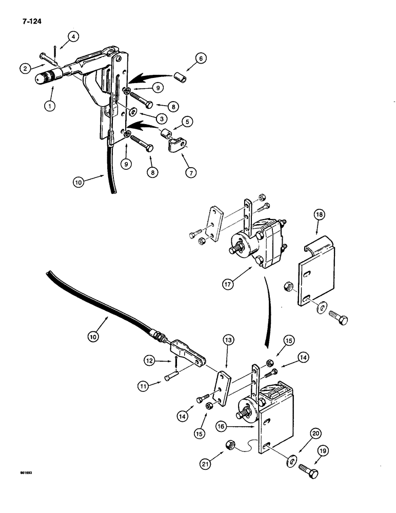 Схема запчастей Case CASE - (7-124) - PARKING BRAKE (07) - BRAKES