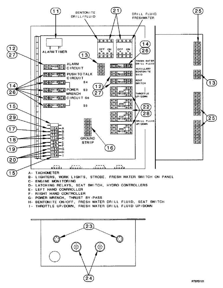 Схема запчастей Case 400TX - (9-42) - ELECTRICAL COMPONENTS - BOX 