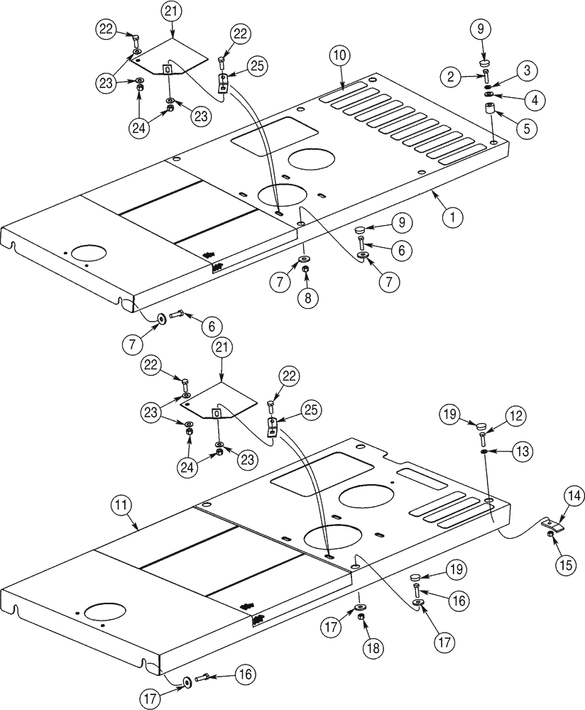 Схема запчастей Case 821C - (09-19) - HOOD ENGINE (09) - CHASSIS