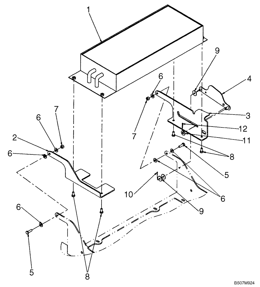 Схема запчастей Case 521E - (09-85) - AIR CONDITIONING - CONDENSER (09) - CHASSIS