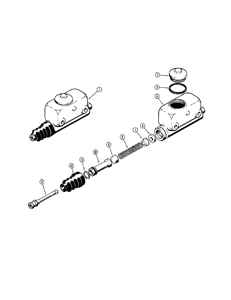 Схема запчастей Case 680CK - (098) - L25419 MASTER CYLINDER (33) - BRAKES & CONTROLS