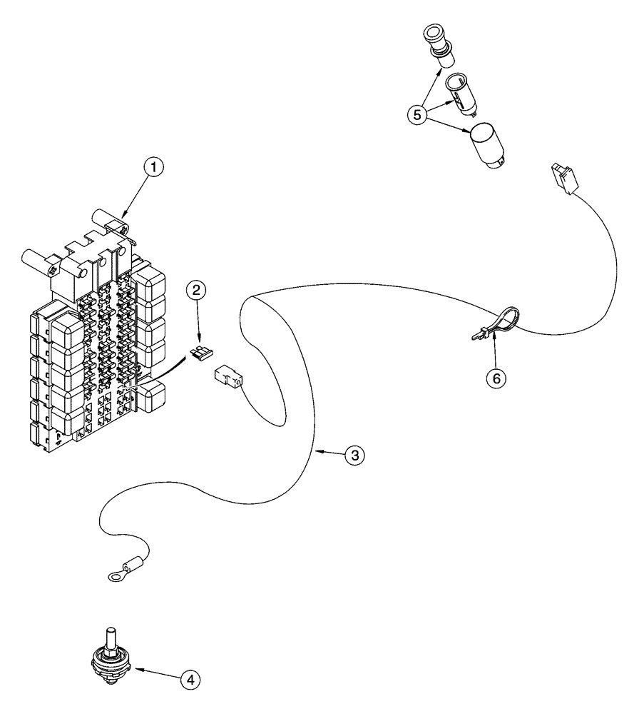 Схема запчастей Case 621D - (04-29) - HARNESS - CIGAR LIGHTER (04) - ELECTRICAL SYSTEMS