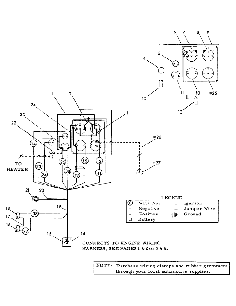 Схема запчастей Case 35EC - (I08) - TURNTABLE WIRING HARNESS FOR: IHC UC 301 GASOLINE ENGINE AND GMC 4-53, PERKINS 6-354, AC - 2900, (06) - ELECTRICAL SYSTEMS