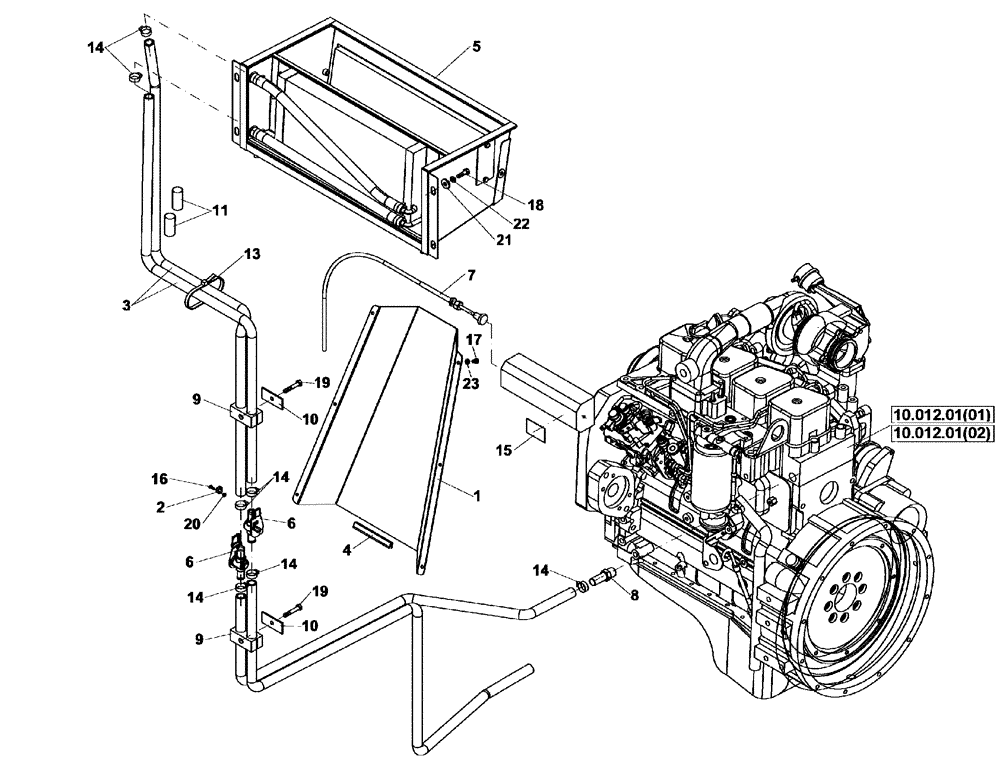 Схема запчастей Case DV213 - (50.100.01) - HEATER SYSTEM (GROUP 600-ND132275) (50) - CAB CLIMATE CONTROL