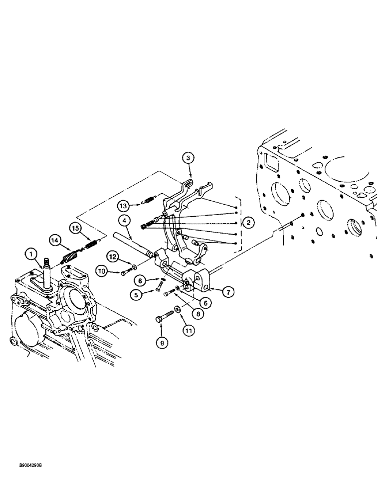 Схема запчастей Case 560 - (3-06) - GOVERNOR CONTROL ASSEMBLY, KUBOTA V2203 ENGINE, PRIOR TO P.I.N. JAF0295741 (03) - FUEL SYSTEM