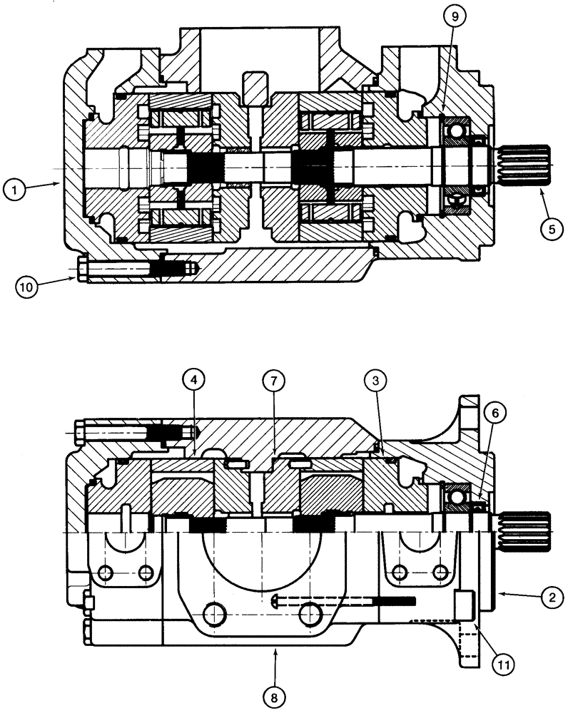 Схема запчастей Case 821C - (08-18) - PUMP ASSY (08) - HYDRAULICS