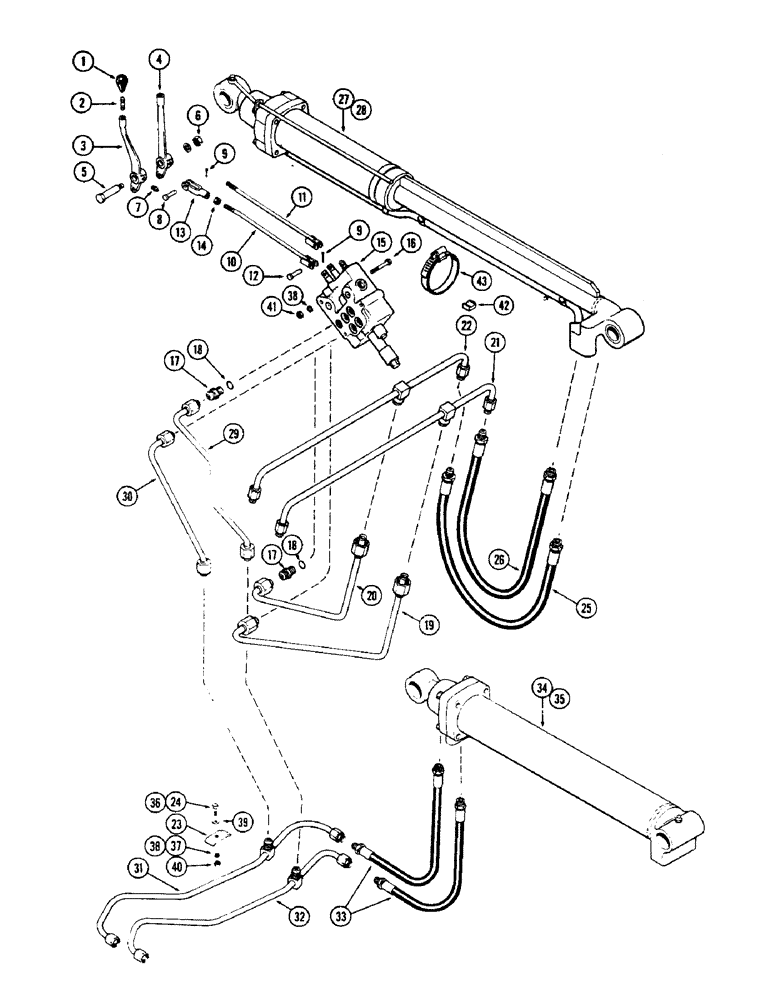 Схема запчастей Case 500 - (112) - HYDRAULIC BUCKET CONTROLS AND CIRCUIT (07) - HYDRAULIC SYSTEM