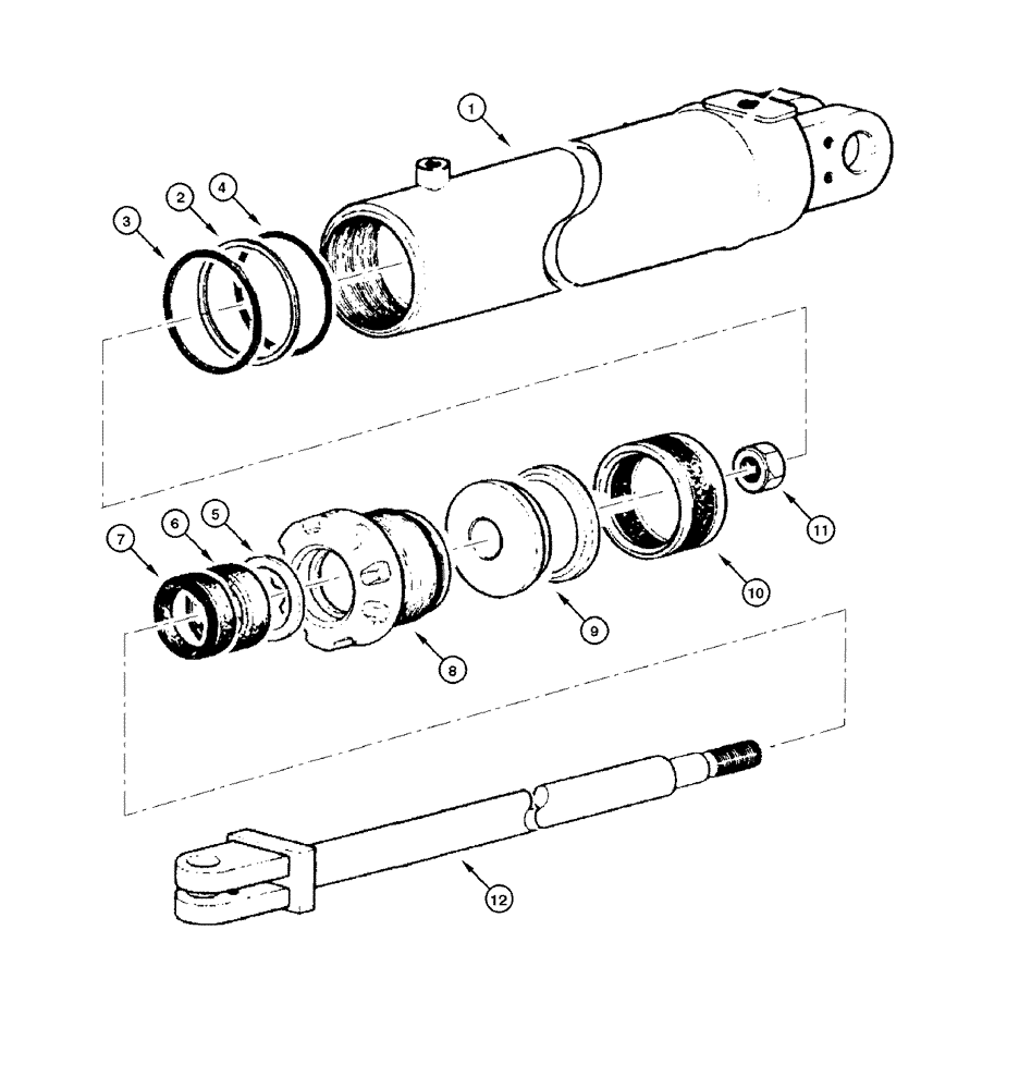 Схема запчастей Case 865 DHP - (8-110) - CYLINDER - BLADE SIDE SHIFT (08) - HYDRAULICS