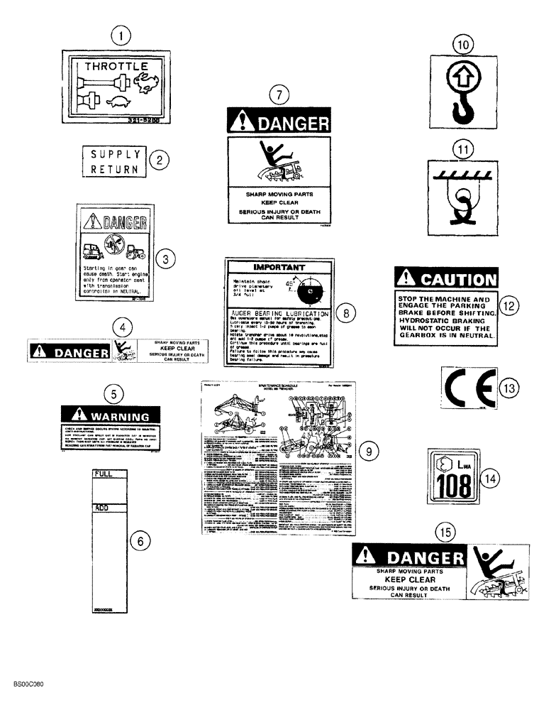 Схема запчастей Case 560 - (09-25A) - DECALS - ENGLISH (560 TRENCHER) (09) - CHASSIS/ATTACHMENTS