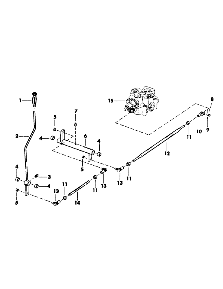 Схема запчастей Case 50 - (085) - LEVER CONTROL AND LINKAGE (33) - BRAKES & CONTROLS