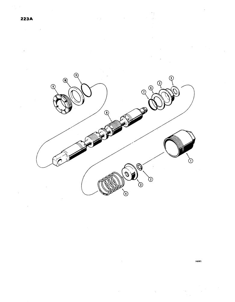 Схема запчастей Case W24B - (223A) - L71422 LOADER CONTROL VALVE, L33751 CLAM SPOOL (08) - HYDRAULICS