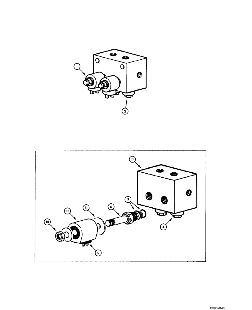 Схема запчастей Case 845 - (08.17[00]) - BLADE HYDRAULIC CIRCUIT - FLOAT SOLENOID VALVE (08) - HYDRAULICS