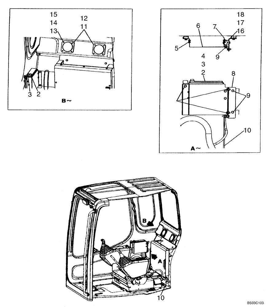 Схема запчастей Case CX80 - (04-08) - RADIO (04) - ELECTRICAL SYSTEMS