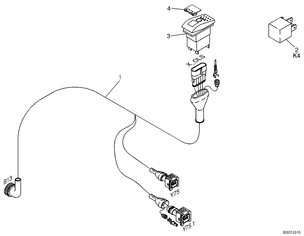 Схема запчастей Case 221D - (20.522[2988486000]) - ELECTRICAL SYSTEM RIDECONTROL (35) - HYDRAULIC SYSTEMS