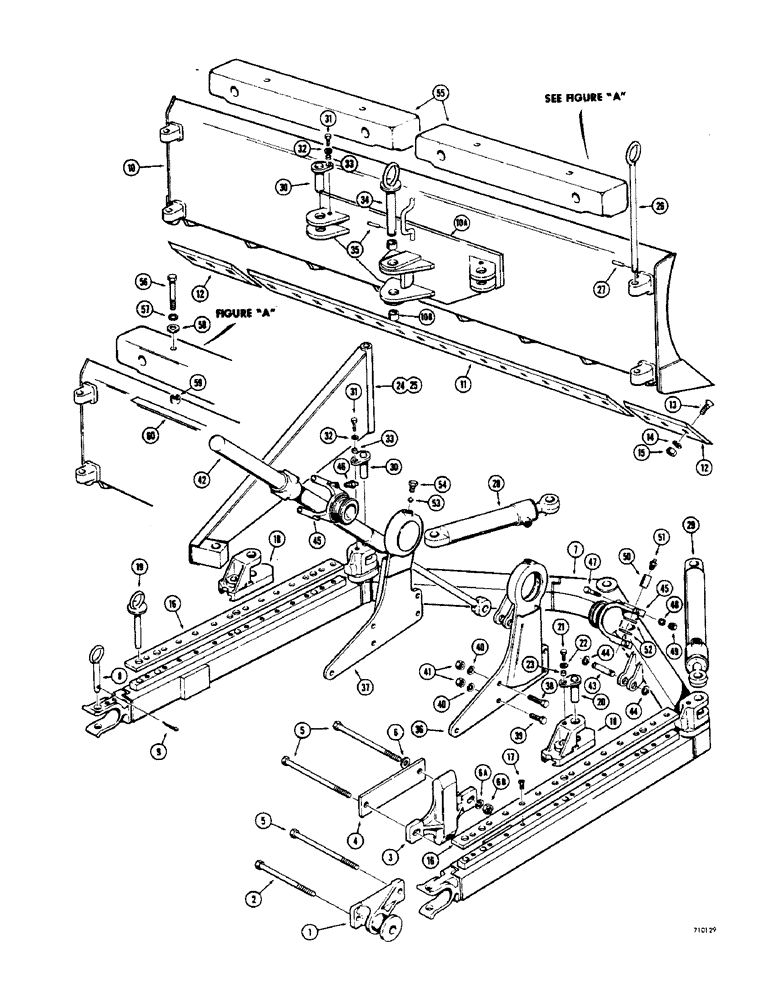 Схема запчастей Case 310G - (168) - POWER ANGLING DOZER (05) - UPPERSTRUCTURE CHASSIS