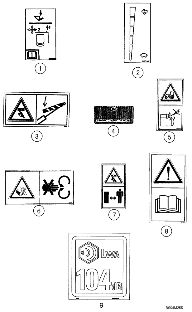 Схема запчастей Case 410 - (09-42) - DECALS (09) - CHASSIS