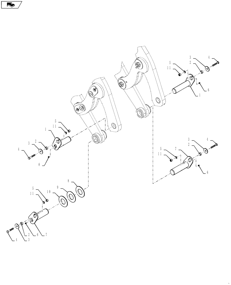 Схема запчастей Case 521F - (82.100.03[01]) - XT/TC LIFT ARM PIN INSTALATION (EU) ONLY (82) - FRONT LOADER & BUCKET