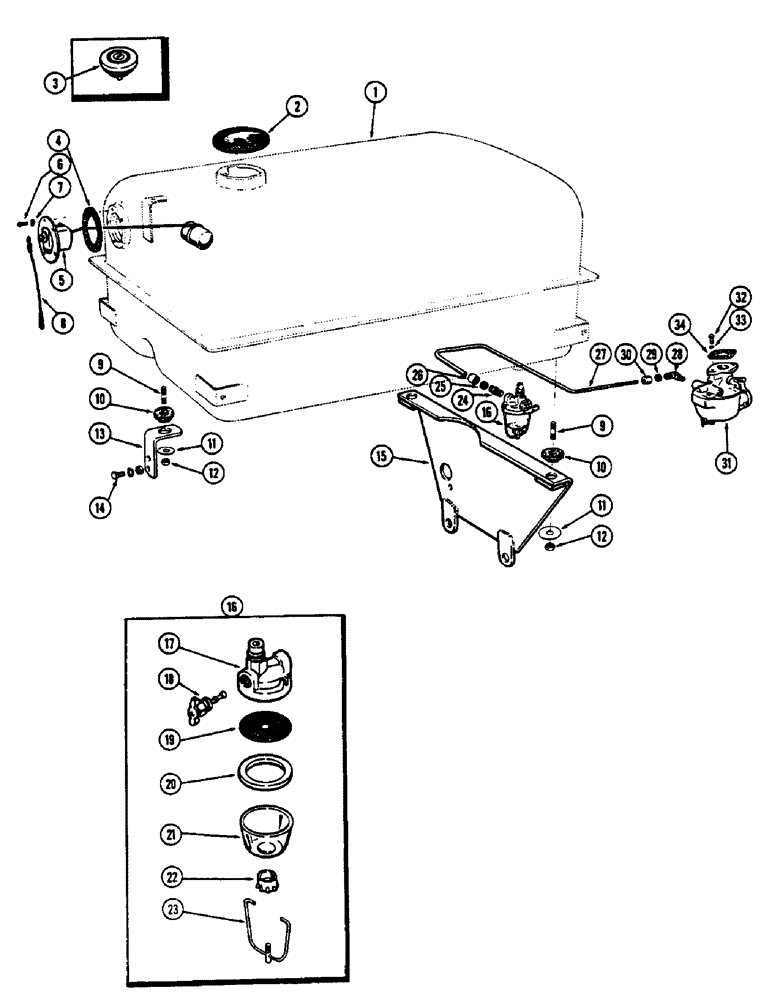 Схема запчастей Case 530CK - (020) - FUEL SYSTEM, (159) SPARK IGNITION ENGINE (10) - ENGINE