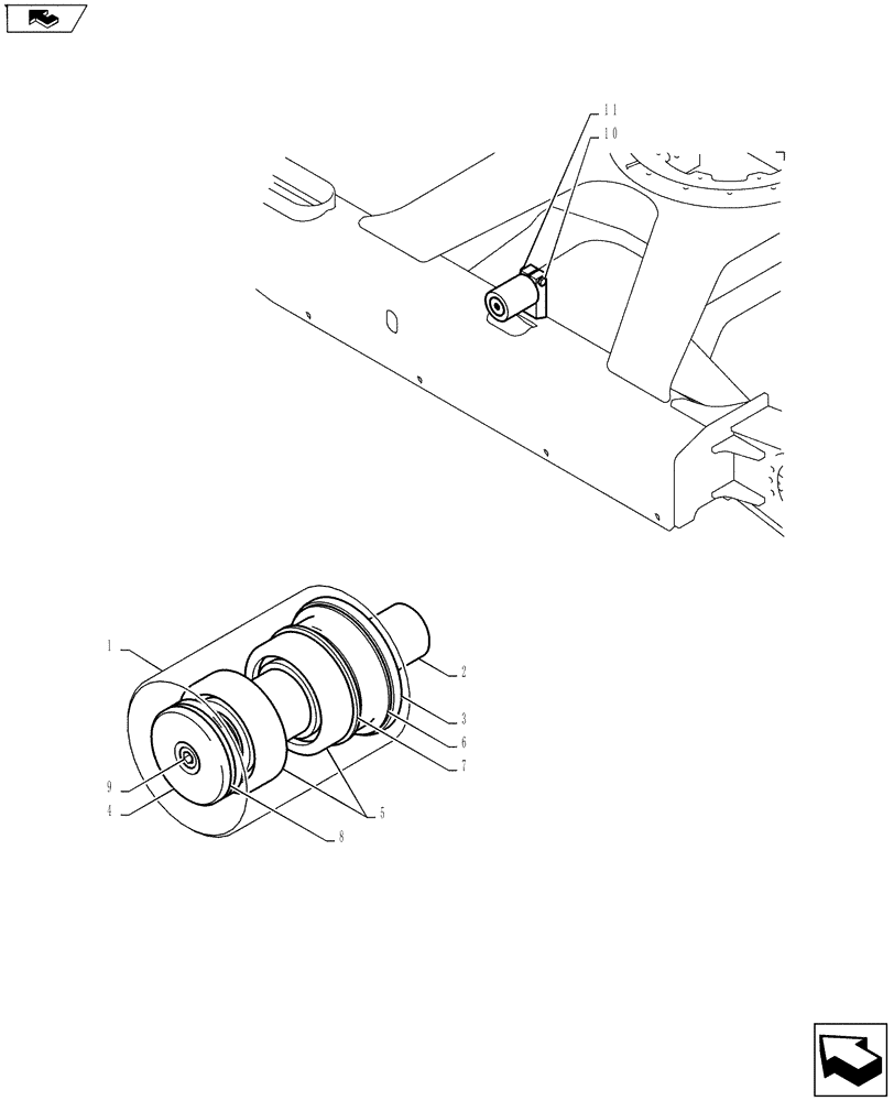 Схема запчастей Case CX27B ASN - (48.138.02) - ROLLER ASSY, UPPER (48) - TRACKS & TRACK SUSPENSION