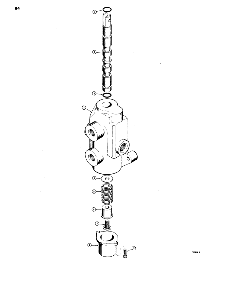 Схема запчастей Case 1816 - (84) - D58594 AUXILIARY HYDRAULIC VALVE - 1 SPOOL (35) - HYDRAULIC SYSTEMS