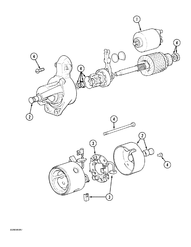 Схема запчастей Case 1818 - (4-12) - STARTER KITS, GASOLINE MODELS (04) - ELECTRICAL SYSTEMS