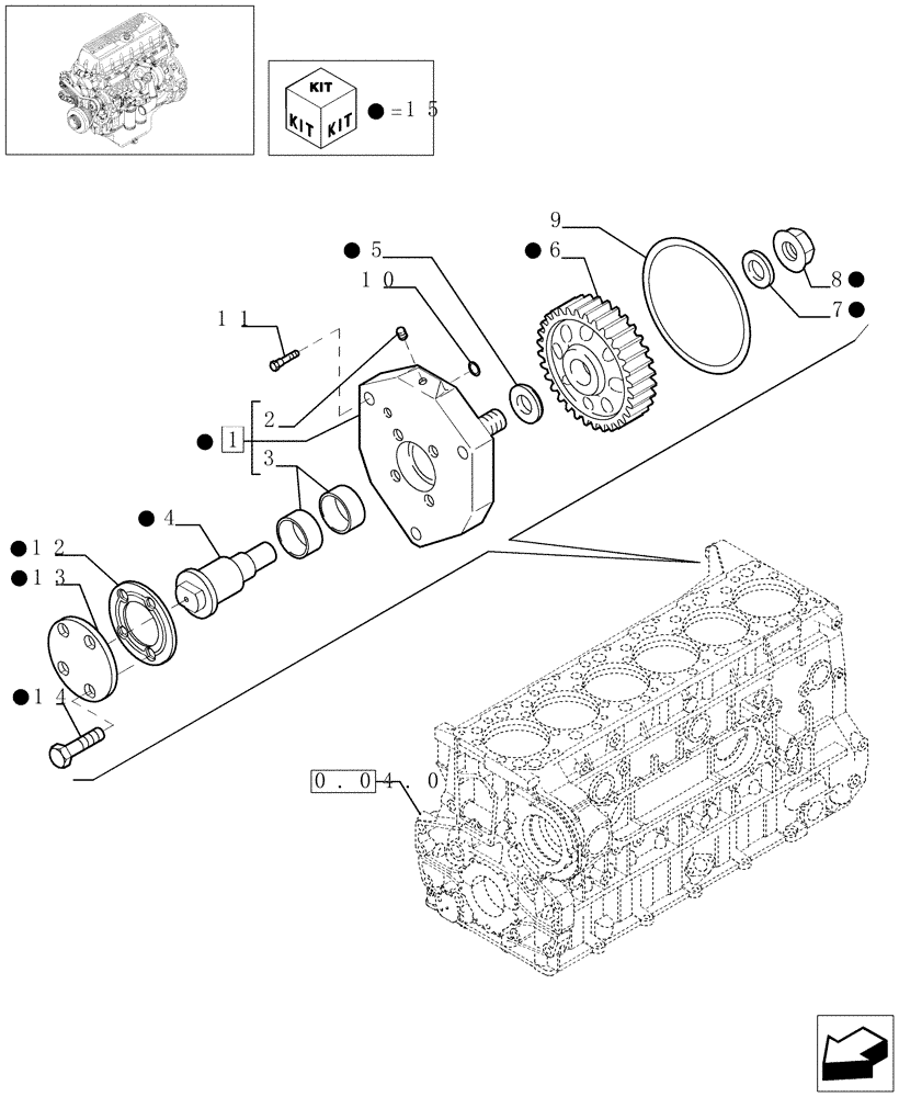 Схема запчастей Case F3AE0684D B005 - (0.35.0[01]) - BELT PULLEY DRIVE & COVER (500387625) 