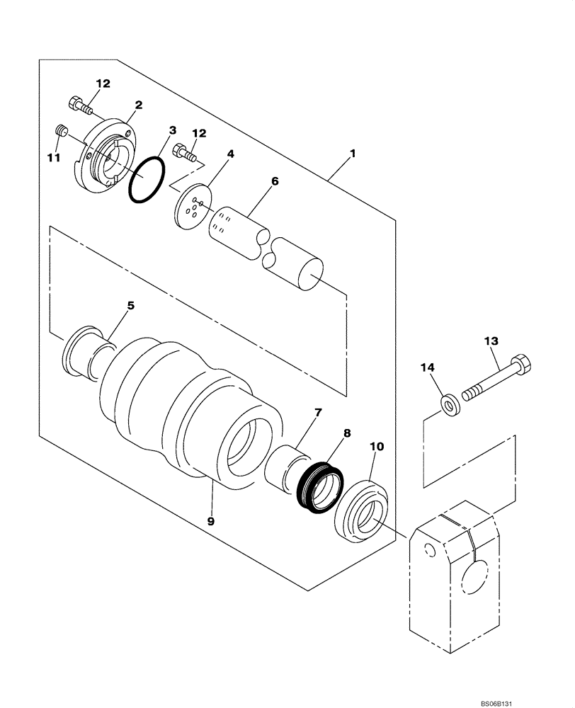 Схема запчастей Case CX700B - (05-02) - ROLLER UPPER (11) - TRACKS/STEERING