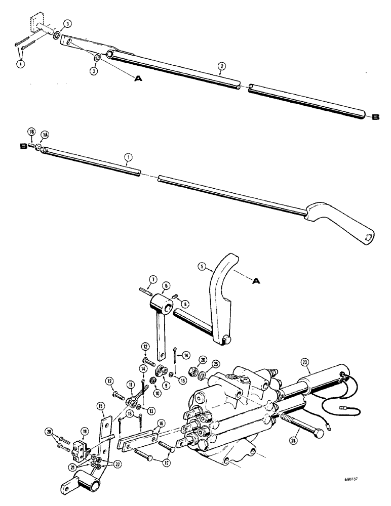 Схема запчастей Case 680CK - (142) - LOADER ANTI-ROLLBACK PARTS (82) - FRONT LOADER & BUCKET