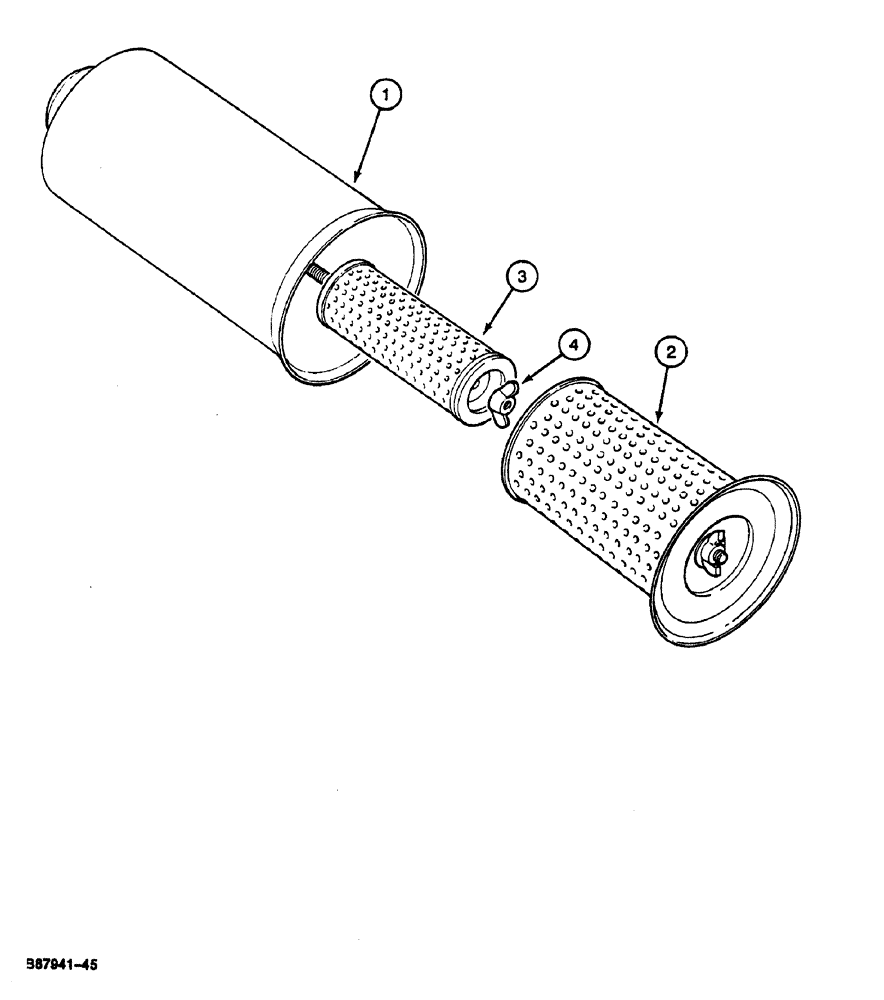 Схема запчастей Case 1088 - (006) - AIR FILTER (10) - ENGINE