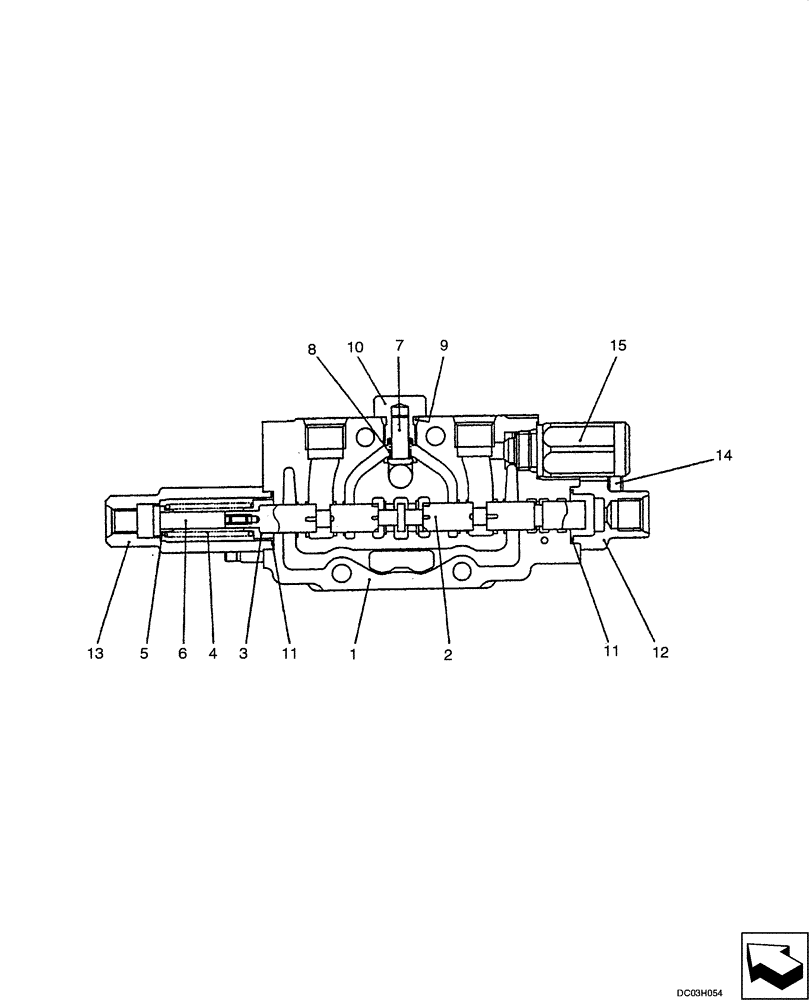 Схема запчастей Case CX25 - (08-38[00]) - VALVE ASSY - BOOM, SWING (08) - HYDRAULICS