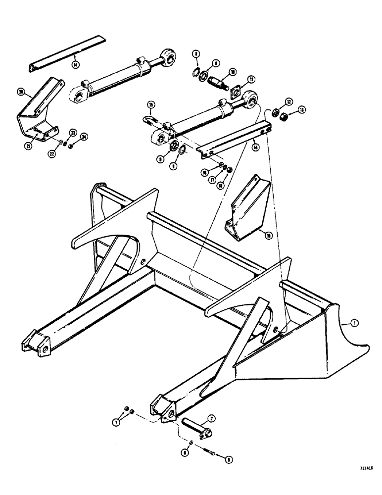 Схема запчастей Case 800 - (288) - DECKING BLADE (05) - UPPERSTRUCTURE CHASSIS