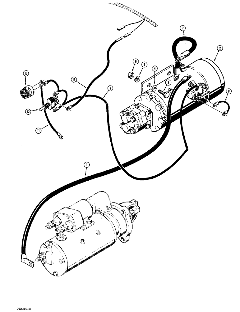 Схема запчастей Case W36 - (4-152) - ELECTRICAL SYSTEM AUXILIARY STEERING (04) - ELECTRICAL SYSTEMS