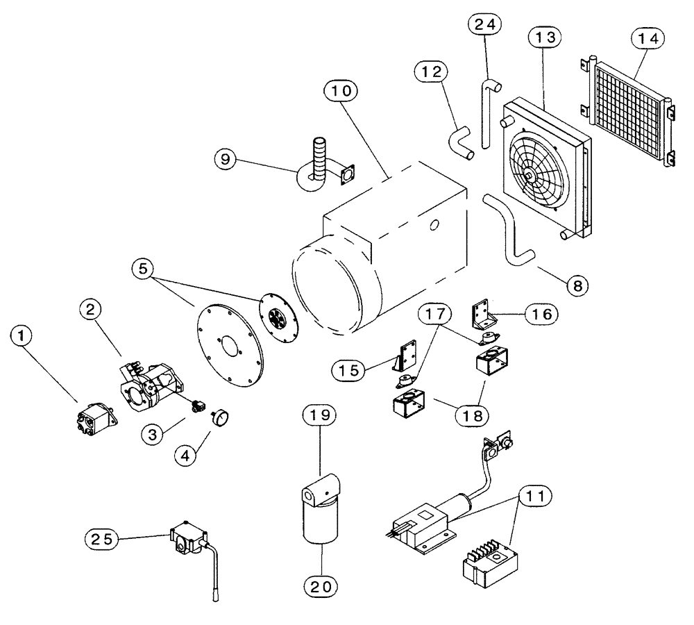 Схема запчастей Case BPDHP335 - (09-21) - BPDHP335 ENGINE AND HYDRAULIC PUMPS 