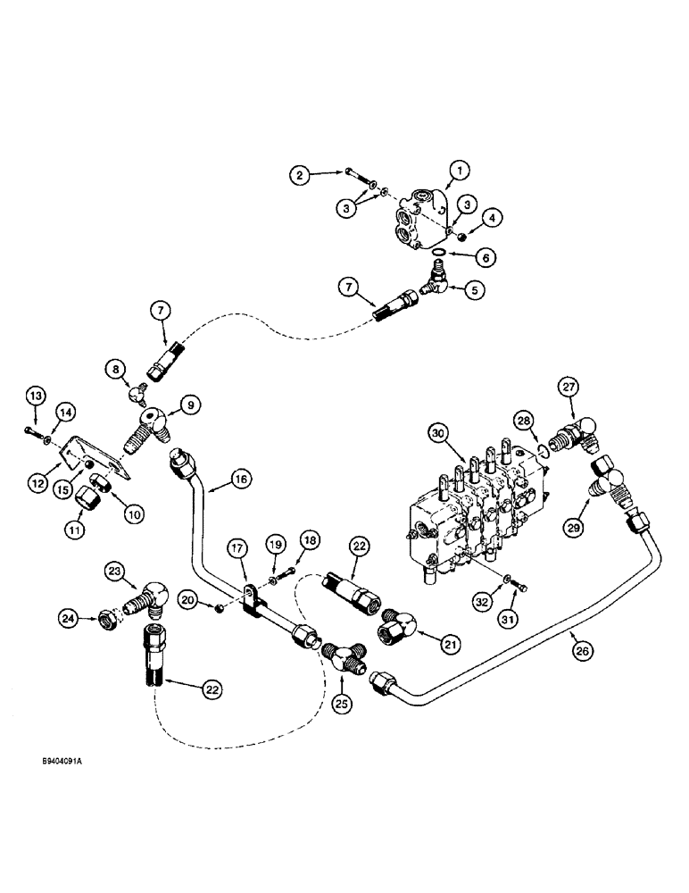 Схема запчастей Case 860 - (8-010) - BASIC HYDRAULIC CIRCUIT (08) - HYDRAULICS