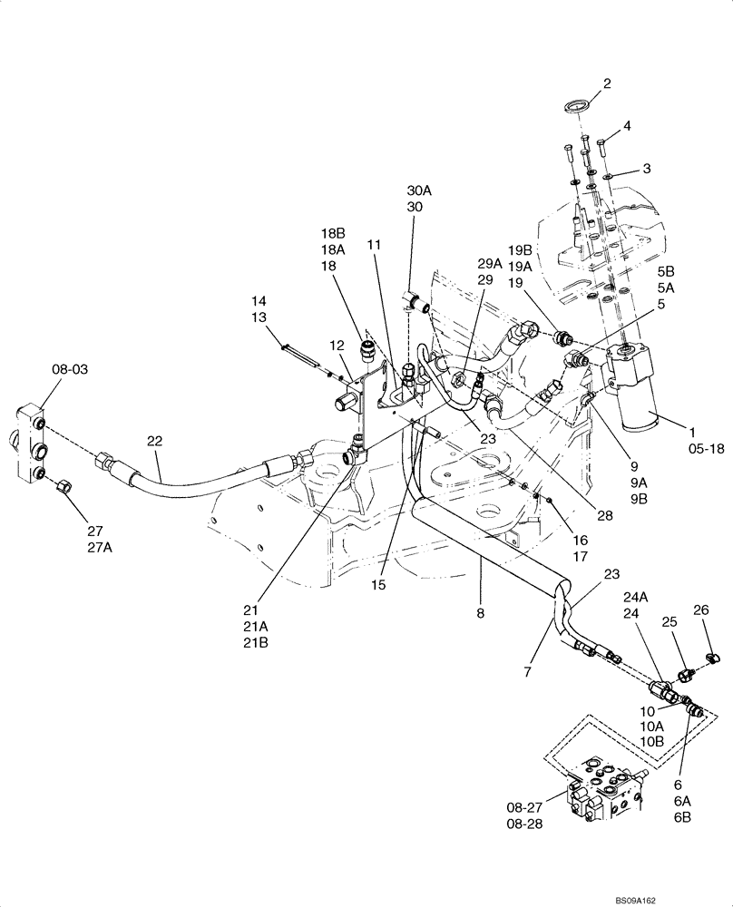 Схема запчастей Case 521E - (05-07) - STEERING - HYDRAULICS (05) - STEERING