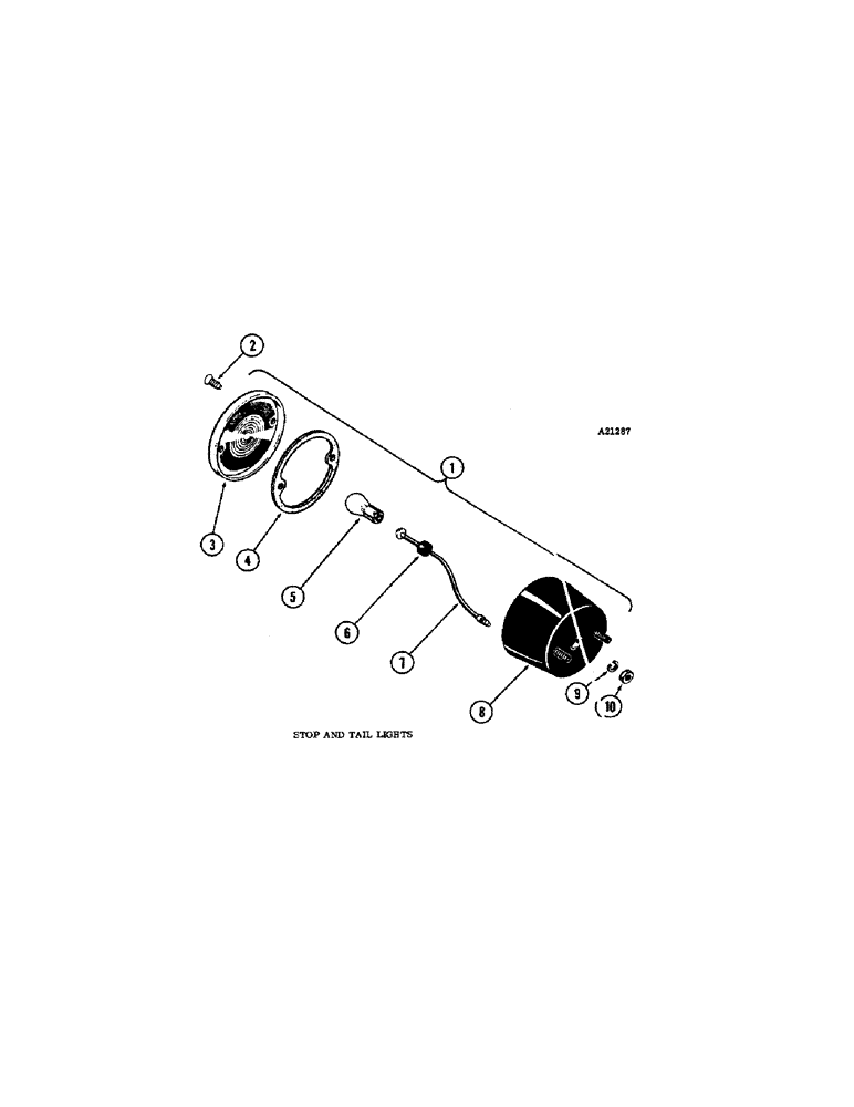 Схема запчастей Case W10E - (094[1]) - FRONT AND REAR LIGHTS - 24 VOLT (04) - ELECTRICAL SYSTEMS