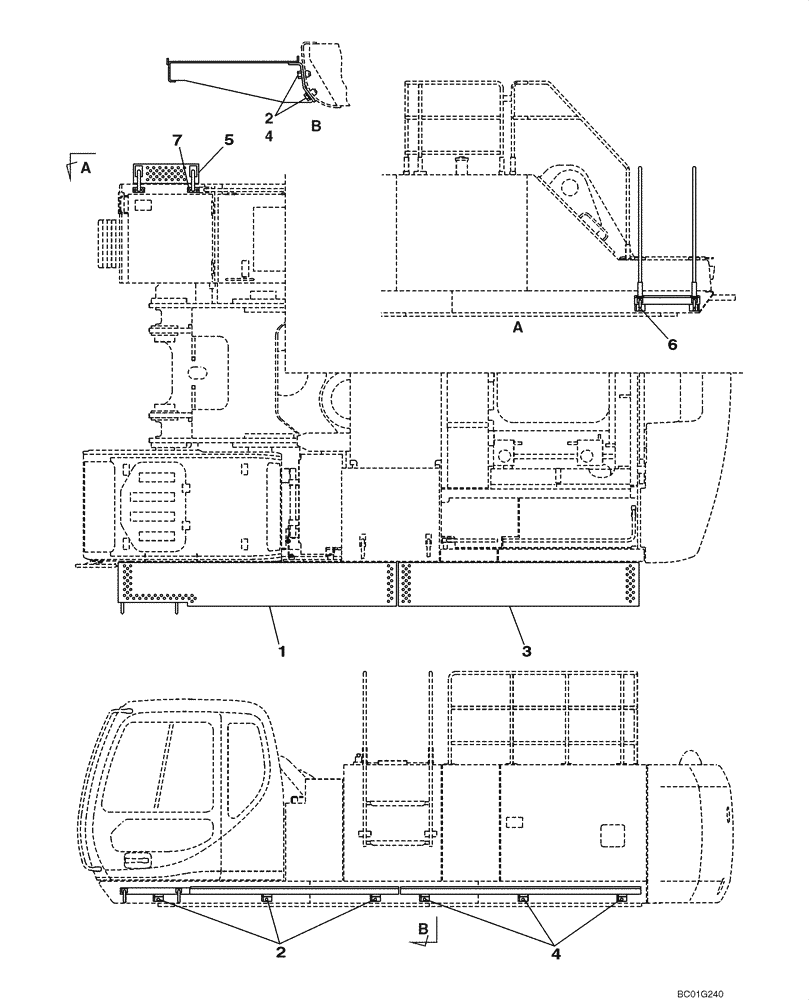 Схема запчастей Case CX800 - (09-07) - CATWALK (09) - CHASSIS