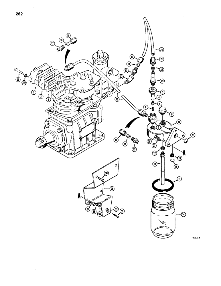 Схема запчастей Case W20B - (262) - ALCOHOL EVAPORATOR (07) - BRAKES