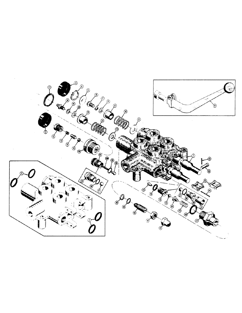 Схема запчастей Case 310 - (110) - D24387 HYDRAULIC CONTROL VALVE (07) - HYDRAULIC SYSTEM