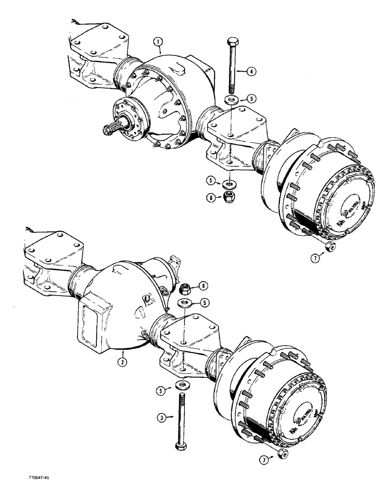 Схема запчастей Case W36 - (6-282) - ROCKWELL AXLES AND MOUNTING (06) - POWER TRAIN